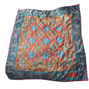 Ralph Lauren Silk‎ Scarf Orange and Blue Vintage?